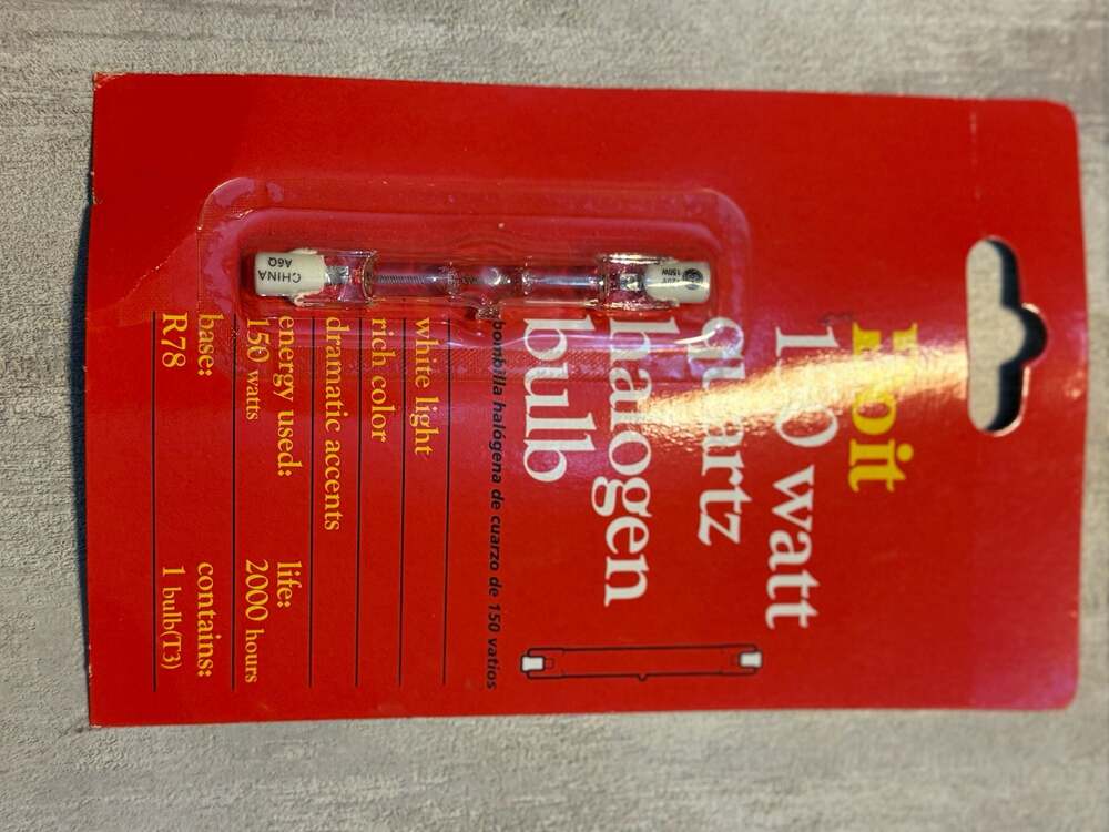 Do it Best 150 Watt T3 Quartz Halogen Light Bulb, R78 Base, 1-Pack